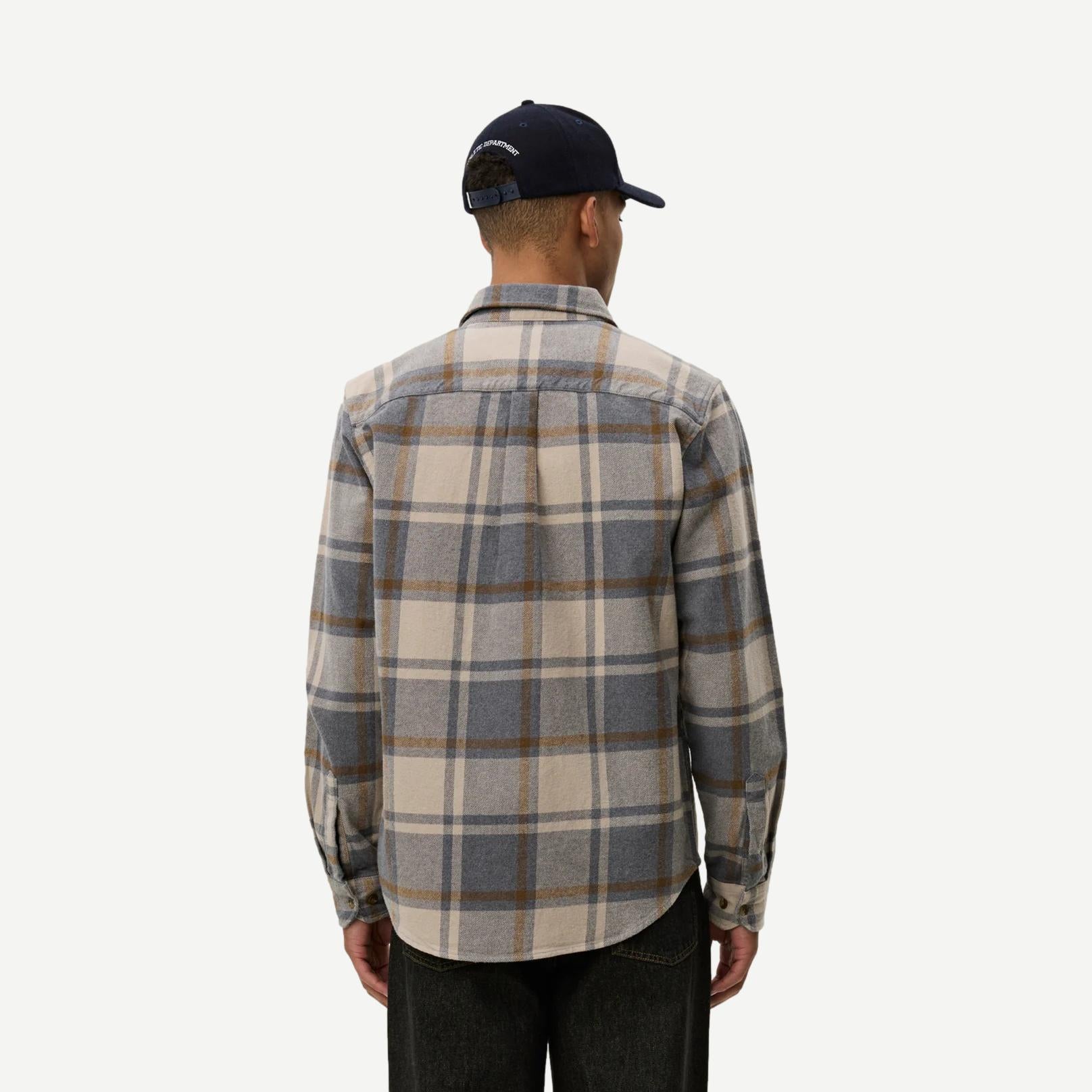 Jeremy Check Flannel Shirt - Grey Melange - Galvanic.co