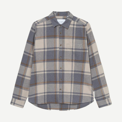 Jeremy Check Flannel Shirt - Grey Melange - Galvanic.co