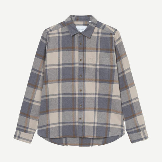 Jeremy Check Flannel Shirt - Grey Melange - Galvanic.co
