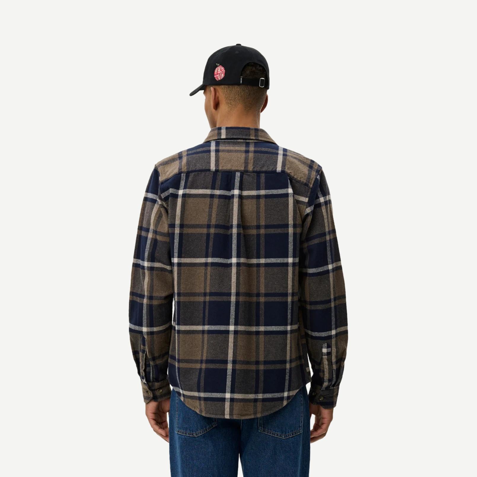 Jeremy Check Flannel Shirt - Dark Navy - Galvanic.co