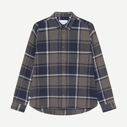 Jeremy Check Flannel Shirt - Dark Navy - Galvanic.co