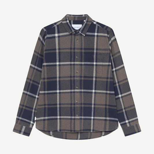 Jeremy Check Flannel Shirt - Dark Navy - Galvanic.co