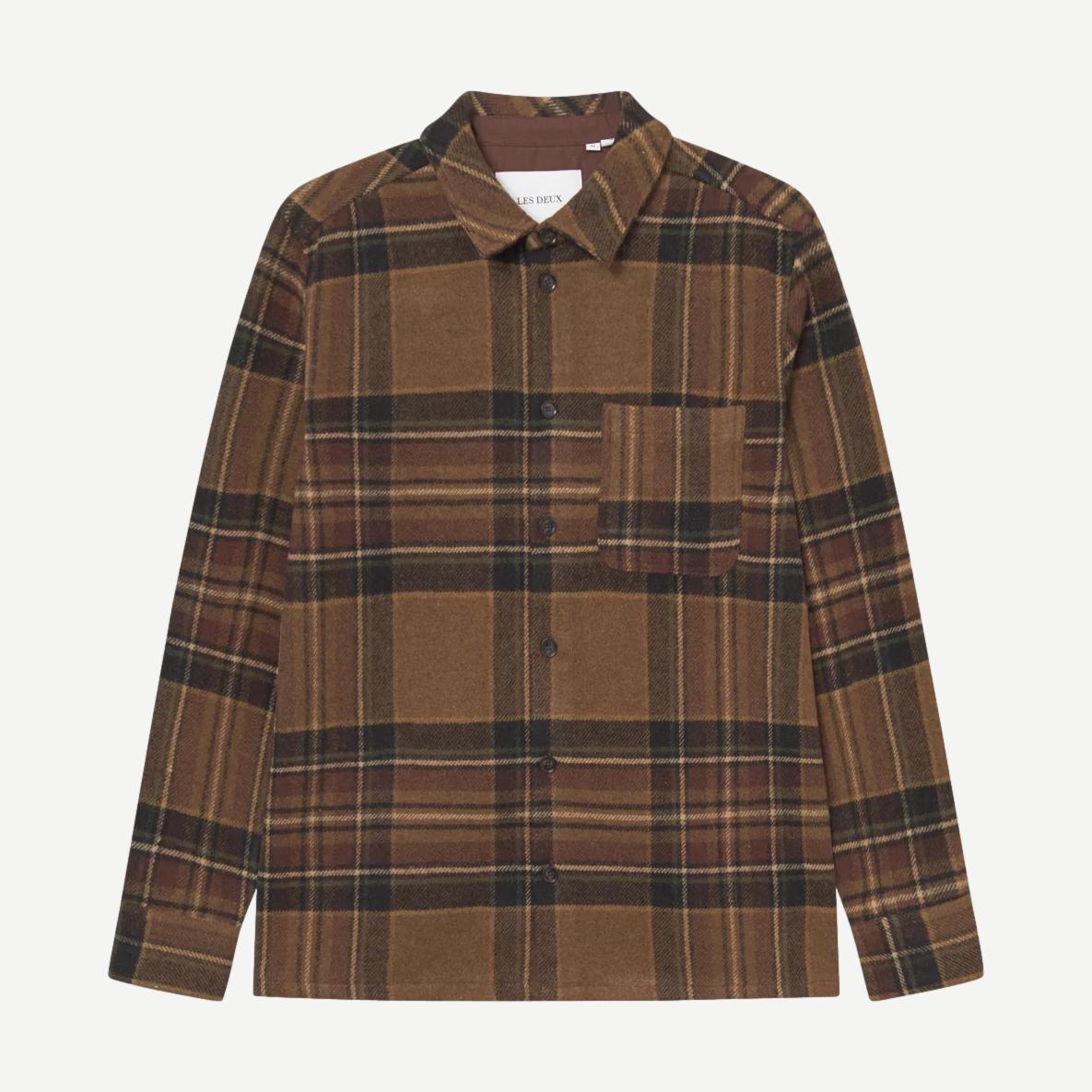 Kaleb Check Wool Overshirt - Monk's Robe