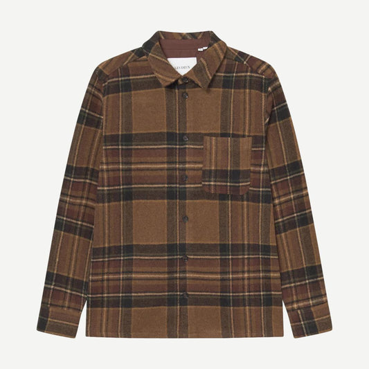 Kaleb Check Wool Overshirt - Monk's Robe