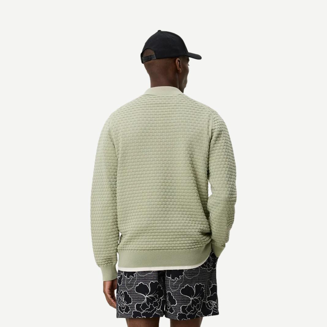 Billy Knitted LS Polo - Tea Green - Galvanic.co