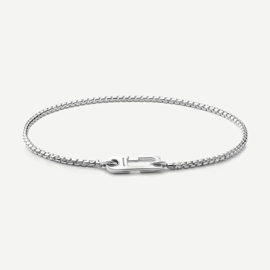 Annex Venetian Chain Bracelet, Sterling Silver, Polished, L - Galvanic.co