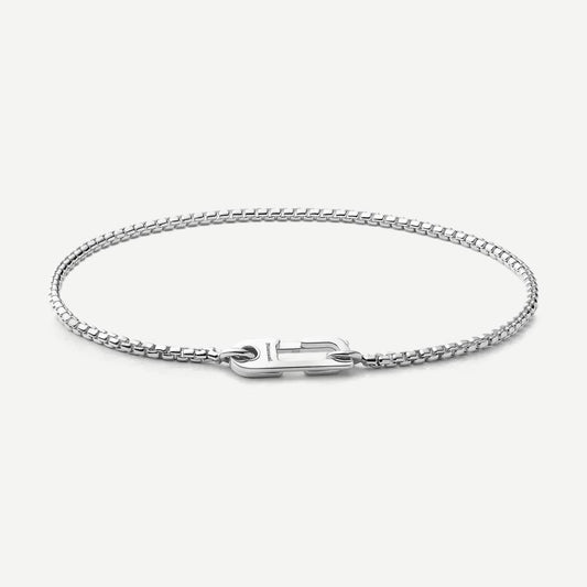 Annex Venetian Chain Bracelet, Sterling Silver, Polished, L