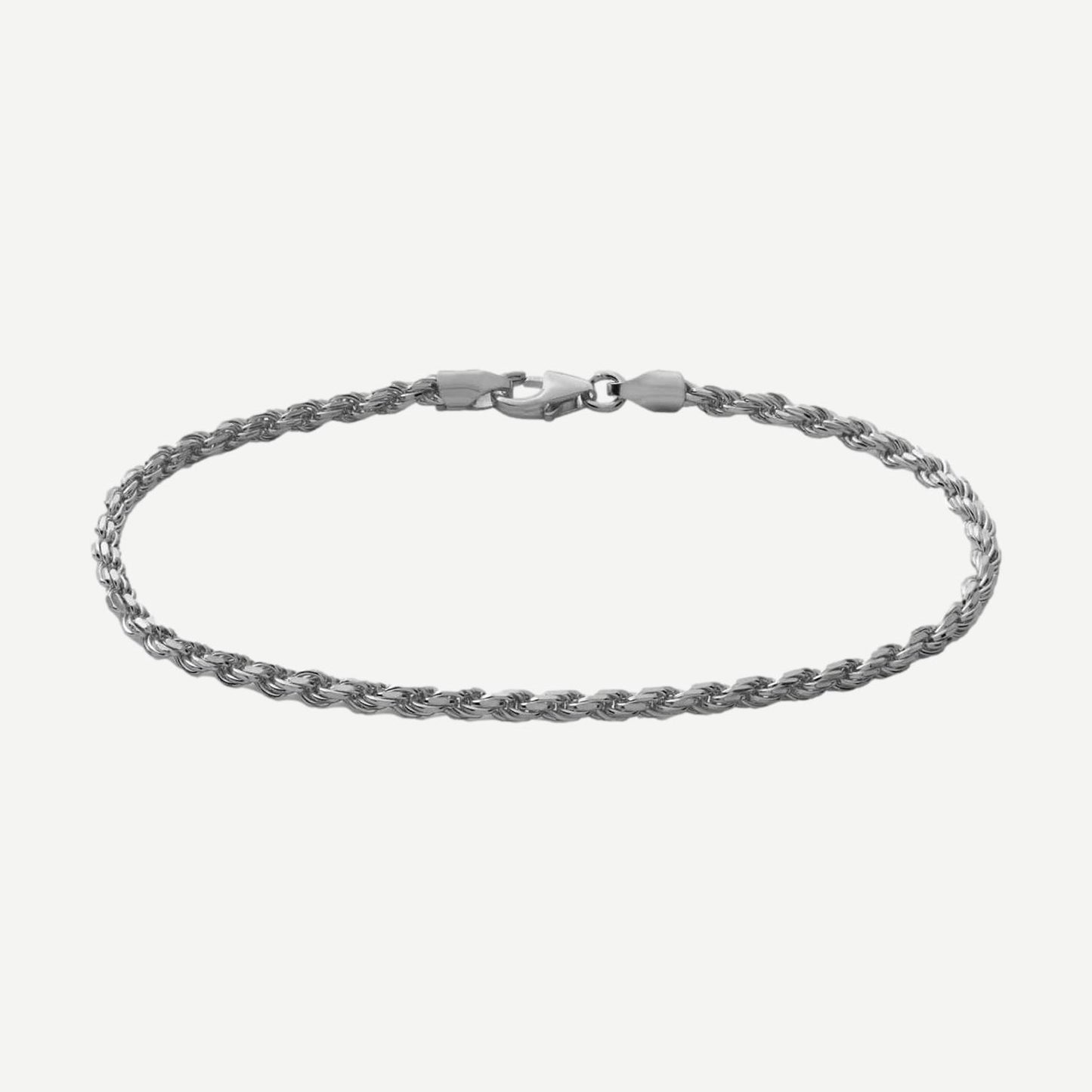2.4mm Rope Chain Bracelet - Sterling Silver - Galvanic.co