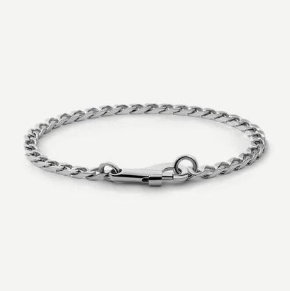 4mm Snap Chain Bracelet - Sterling Silver - Galvanic.co