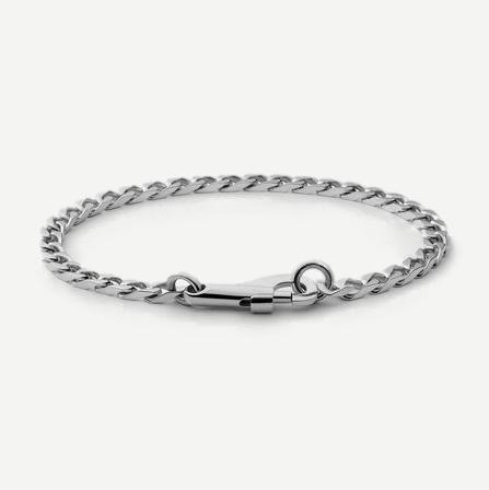 4mm Snap Chain Bracelet - Sterling Silver - Galvanic.co