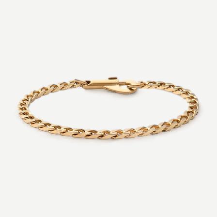 4mm Snap Chain Bracelet - Gold Vermeil - Galvanic.co