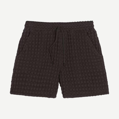 Porto Waffle Shorts - Nearly Black - Galvanic.co