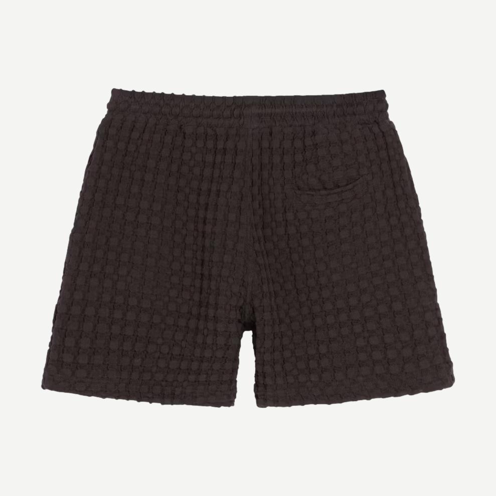 Porto Waffle Shorts - Nearly Black - Galvanic.co