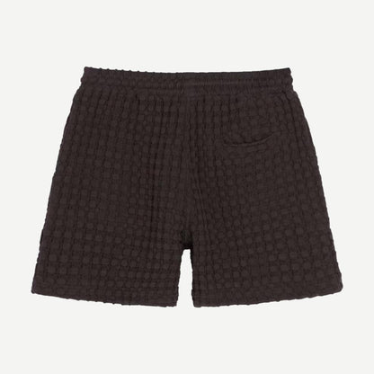 Porto Waffle Shorts - Nearly Black - Galvanic.co