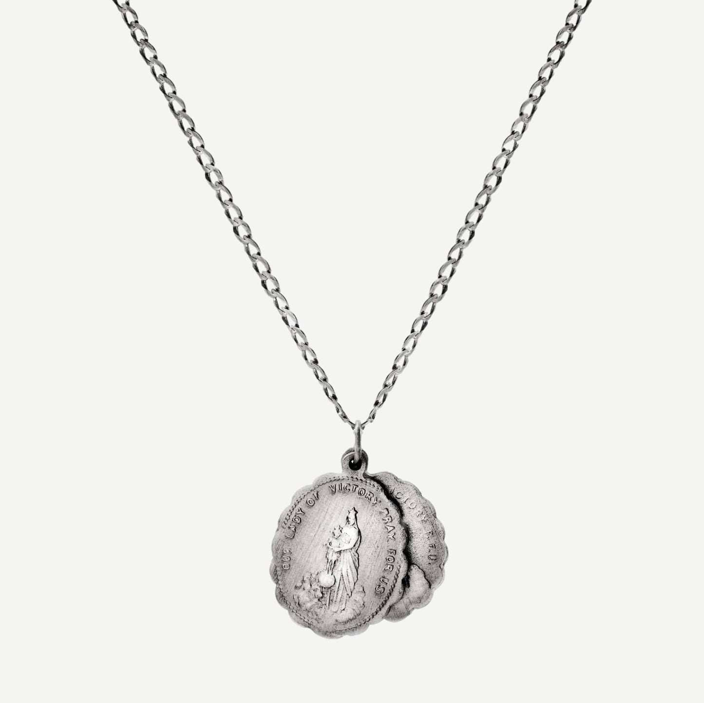 Saint Necklace - Sterling Silver Oxidized 24in - Galvanic.co