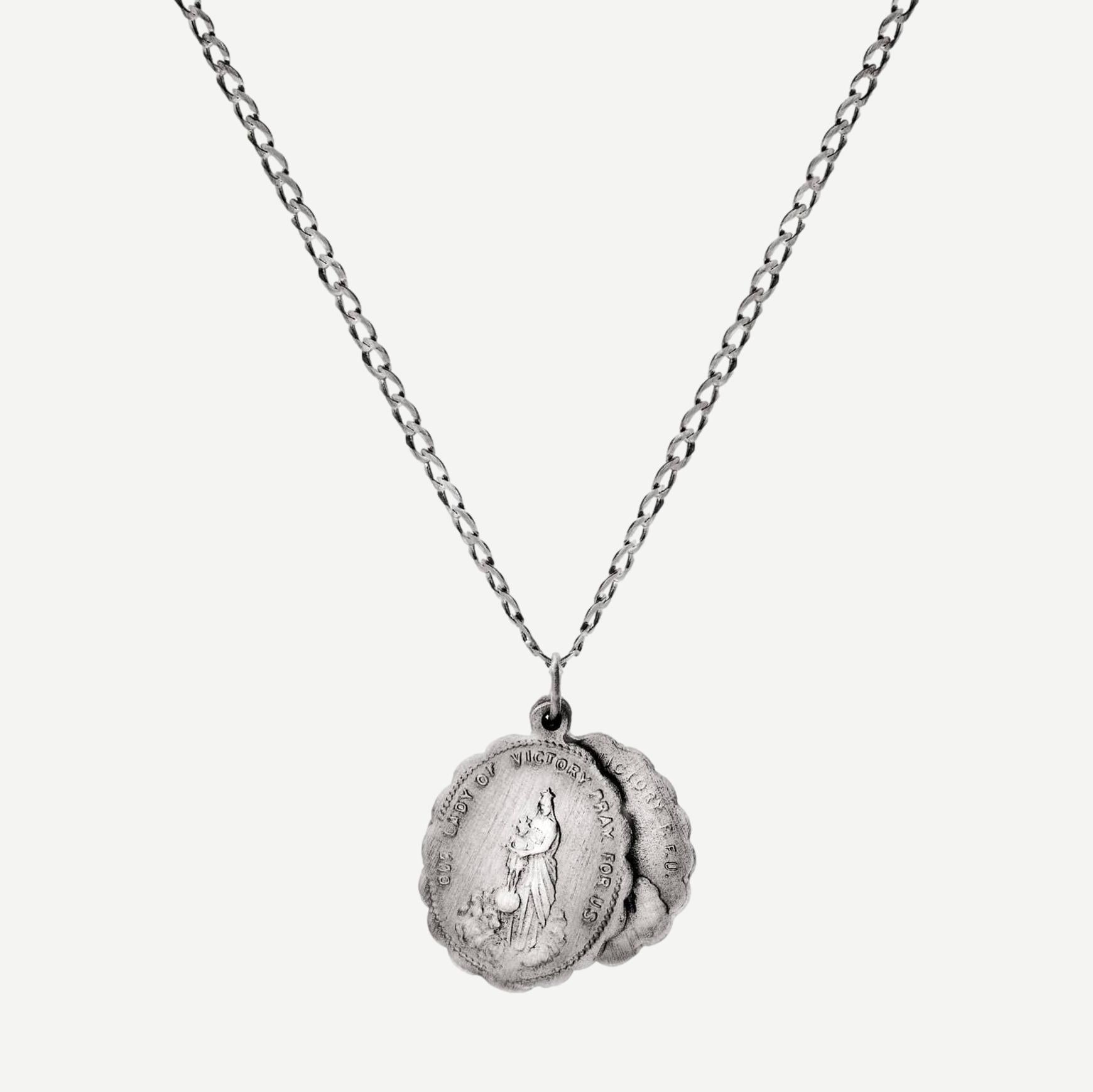 Saint Necklace - Sterling Silver Oxidized 24in - Galvanic.co