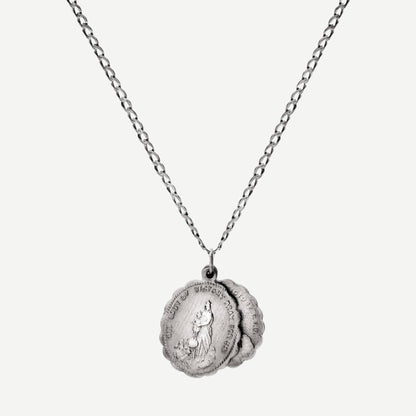 Saint Necklace - Sterling Silver Oxidized 24in - Galvanic.co