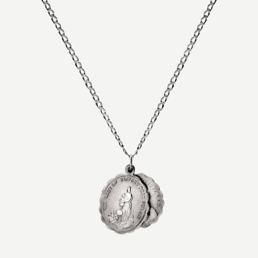Saint Necklace - Sterling Silver Oxidized 24in - Galvanic.co