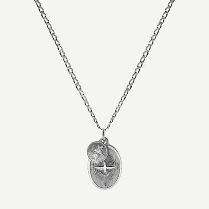 Dove Pendant Necklace, Sterling Silver, Oxidized, 24in. - Galvanic.co