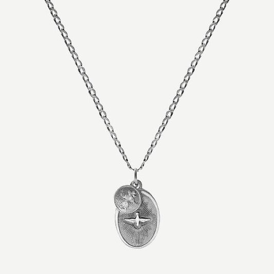 Dove Pendant Necklace, Sterling Silver, Oxidized, 24in. - Galvanic.co