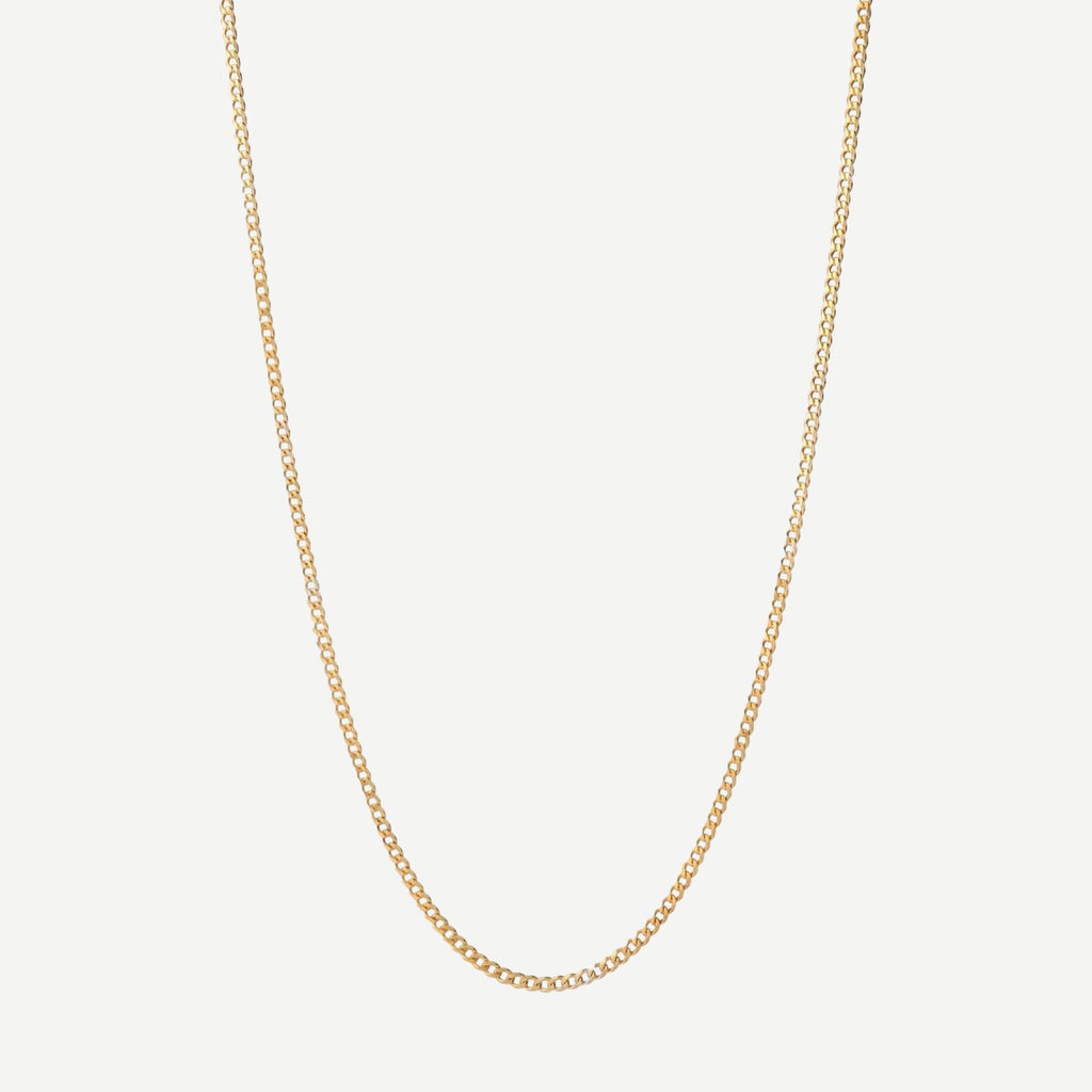 3mm Gold Vermeil Cuban Chain Necklace - Polished - Galvanic.co