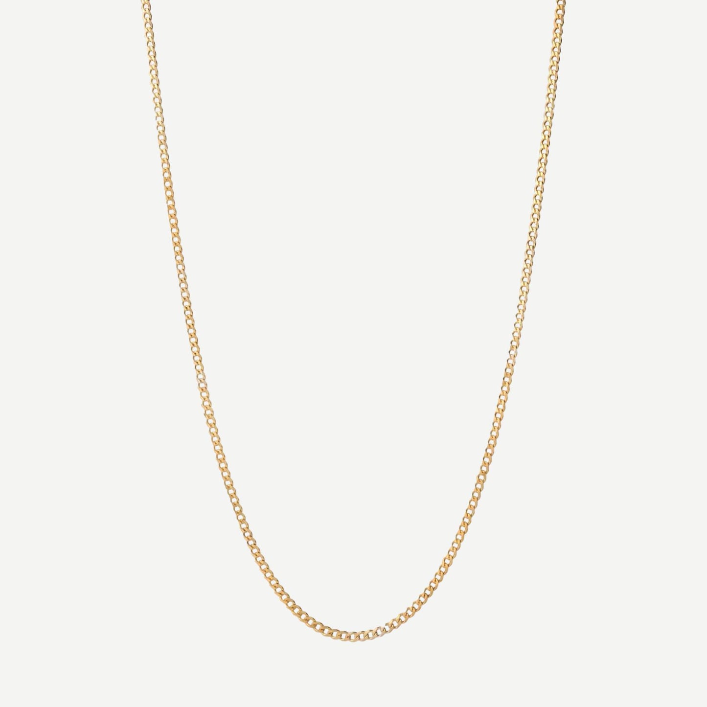 3mm Cuban Chain Necklace w/Extension, Gold Vermeil, Polished, 20-22in. - Galvanic.co