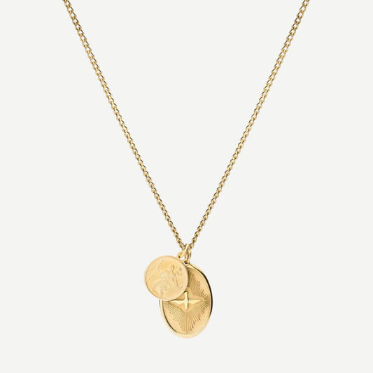 Mini Dove Pendant Necklace - Gold Vermeil 18in
