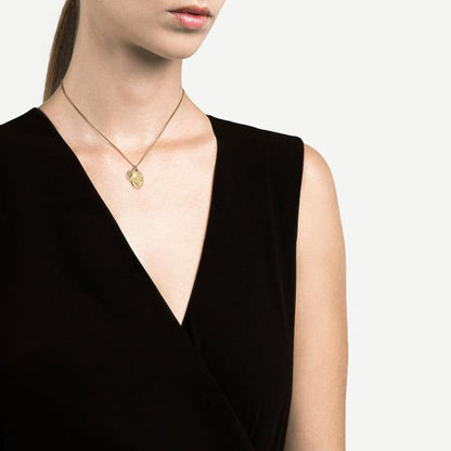 Mini Dove Pendant Necklace, Gold Vermeil, Polished, 18in