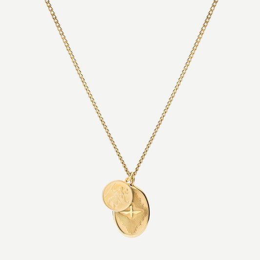 Mini Dove Pendant Necklace, Gold Vermeil, Polished, 24in.
