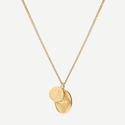 Mini Dove Pendant Necklace, Gold Vermeil, Polished, 18in