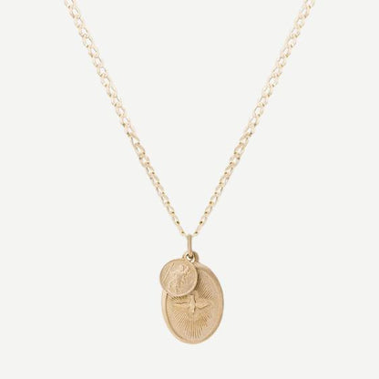 Dove Pendant Necklace, Gold Vermeil, Matte, 24in.