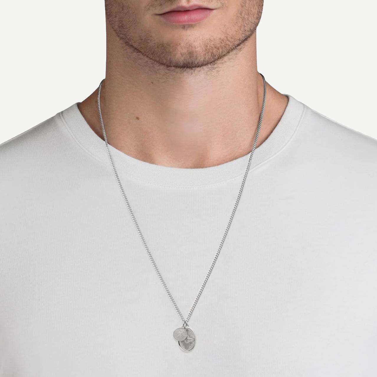 Mini Dove Pendant Necklace - Sterling Silver 24in - Galvanic.co