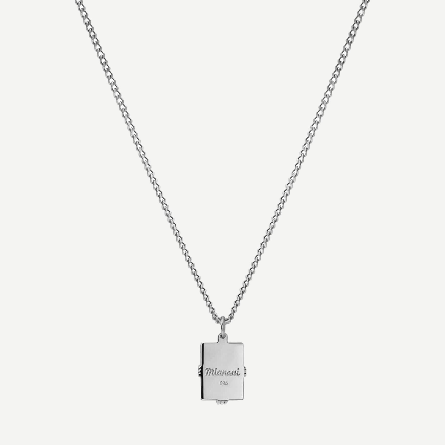 Lennox Onyx Necklace - Sterling Silver 24in - Galvanic.co