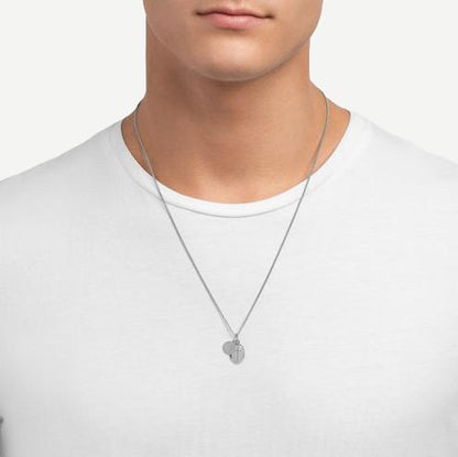 Croix + Mini St Christopher Pendant Necklace, Sterling Silver, Polished, 24in.