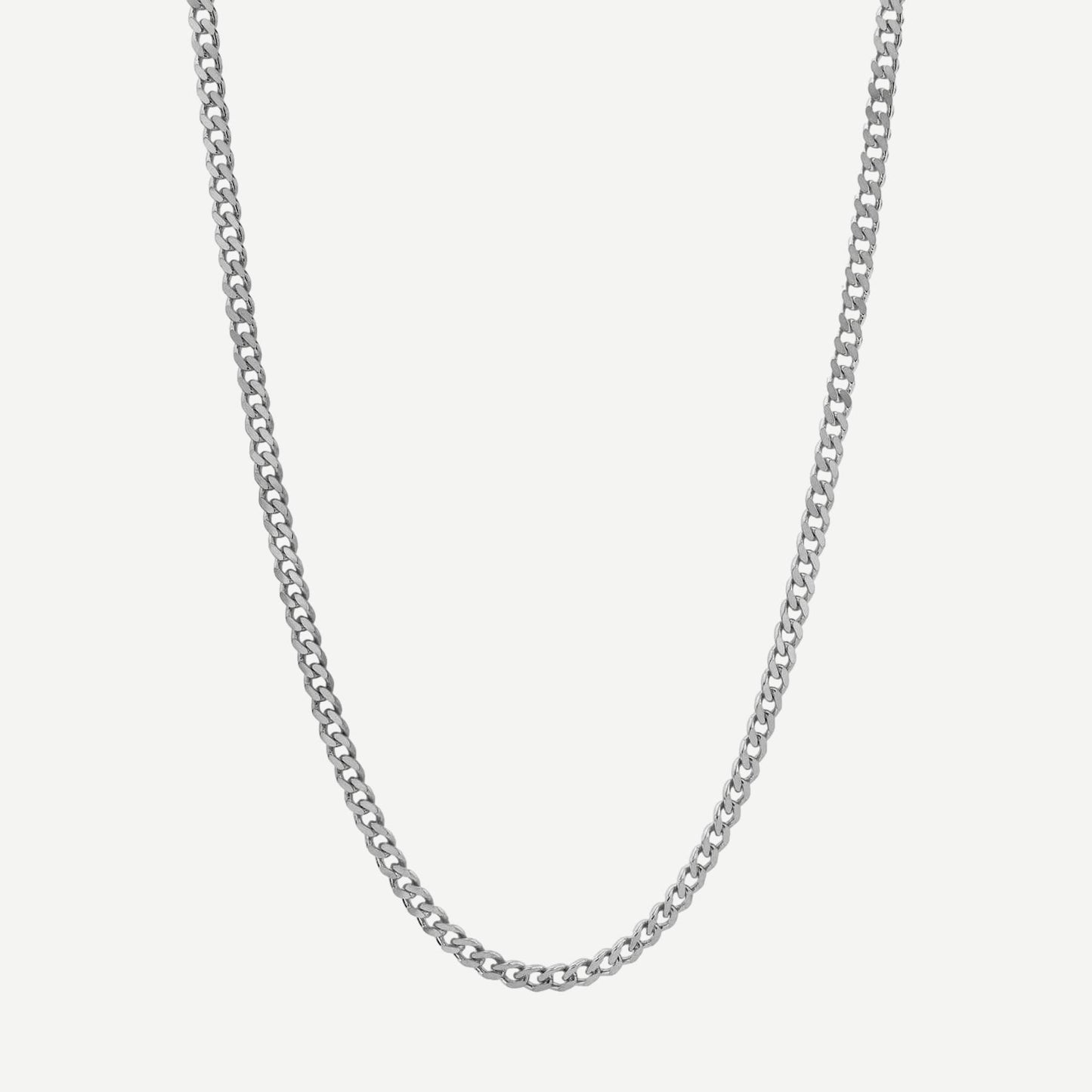 4mm Sterling Silver Cuban Chain Necklace, Polished, 22in. - Galvanic.co