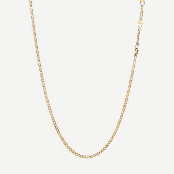 3mm Cuban Chain Necklace w/Extension, Gold Vermeil, Polished, 20-22in.