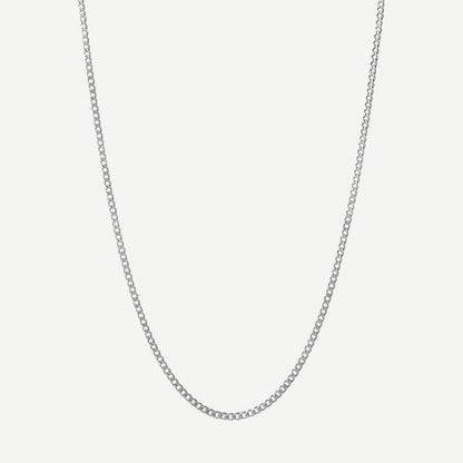 3mm Cuban Chain Necklace - Oxidized Sterling 24in - Galvanic.co