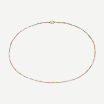 Orb 1.5mm Chain Choker, Gold Vermeil w/Enamel, Polished, Pastel, 15in. - Galvanic.co