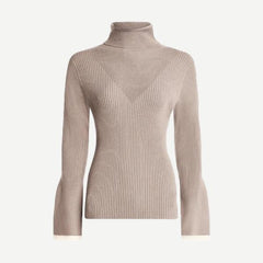 Ravena Rib Knit High Neck Top - Fungi - Galvanic.co
