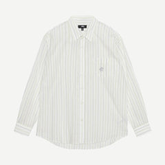 Classic Stripe L/S Shirt - White - Galvanic.co