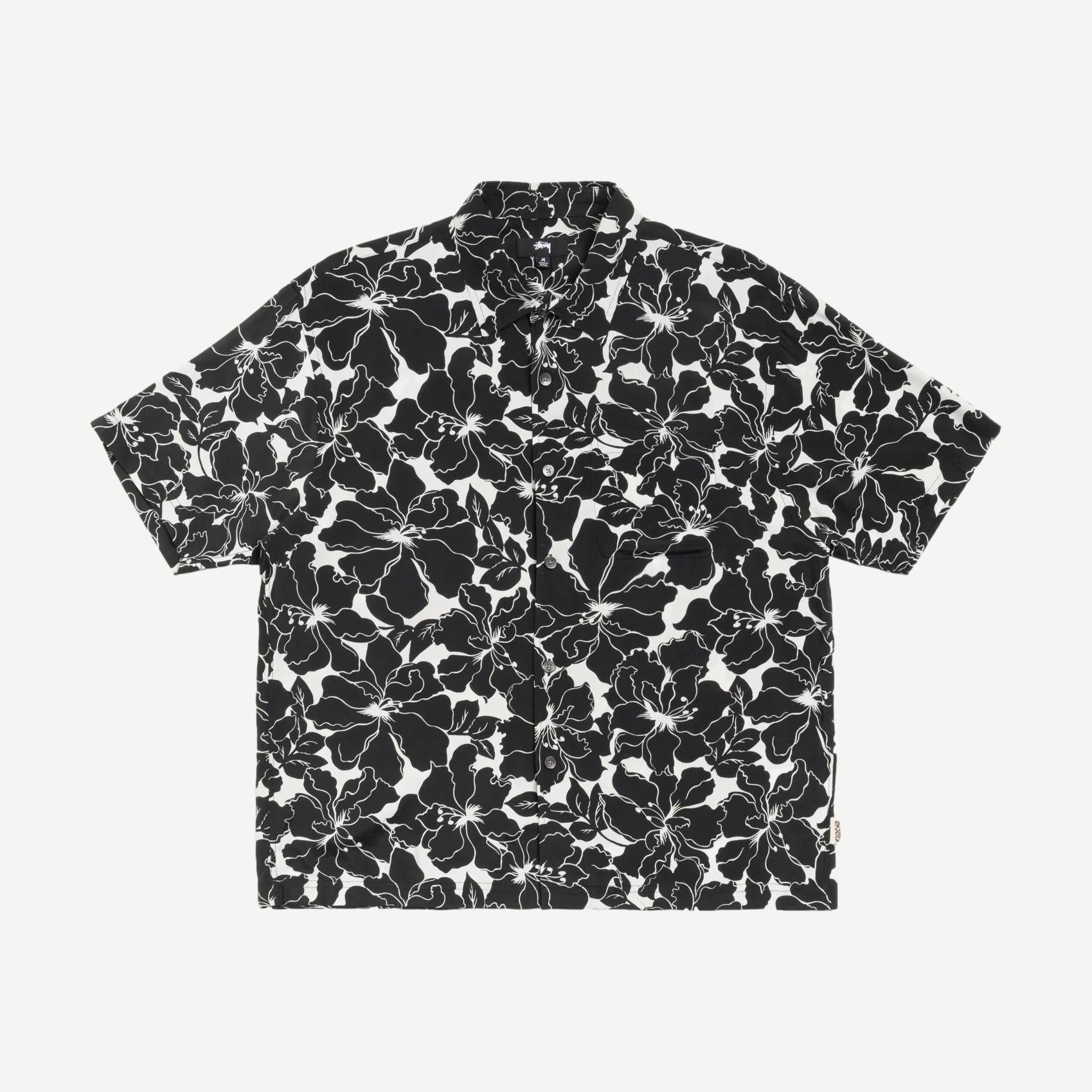 Floral Hawaiian Shirt - Black - Galvanic.co