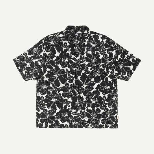 Floral Hawaiian Shirt - Black - Galvanic.co