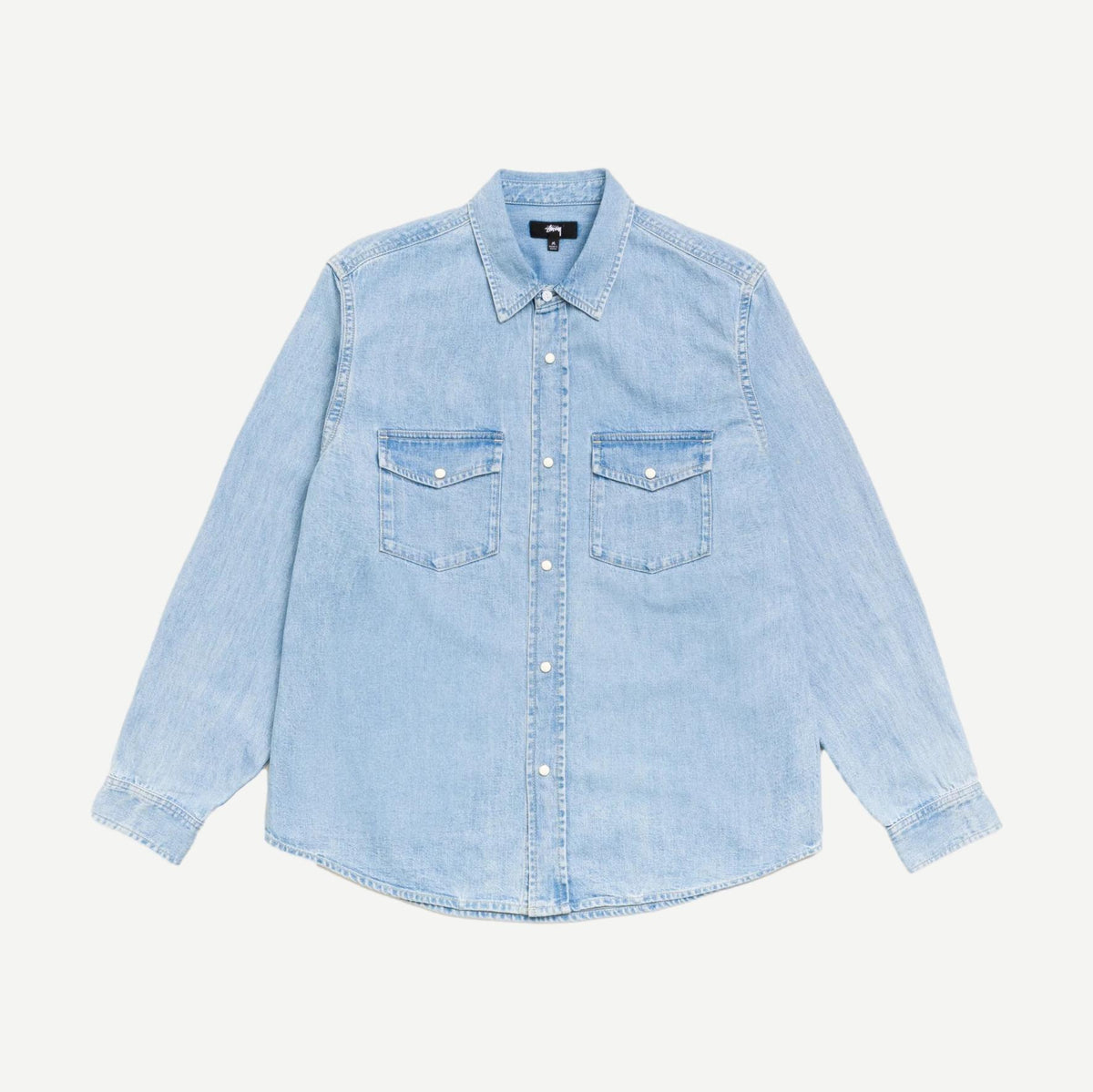 Denim Western Shirt - Light Denim - Galvanic.co