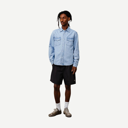 Denim Western Shirt - Light Denim - Galvanic.co