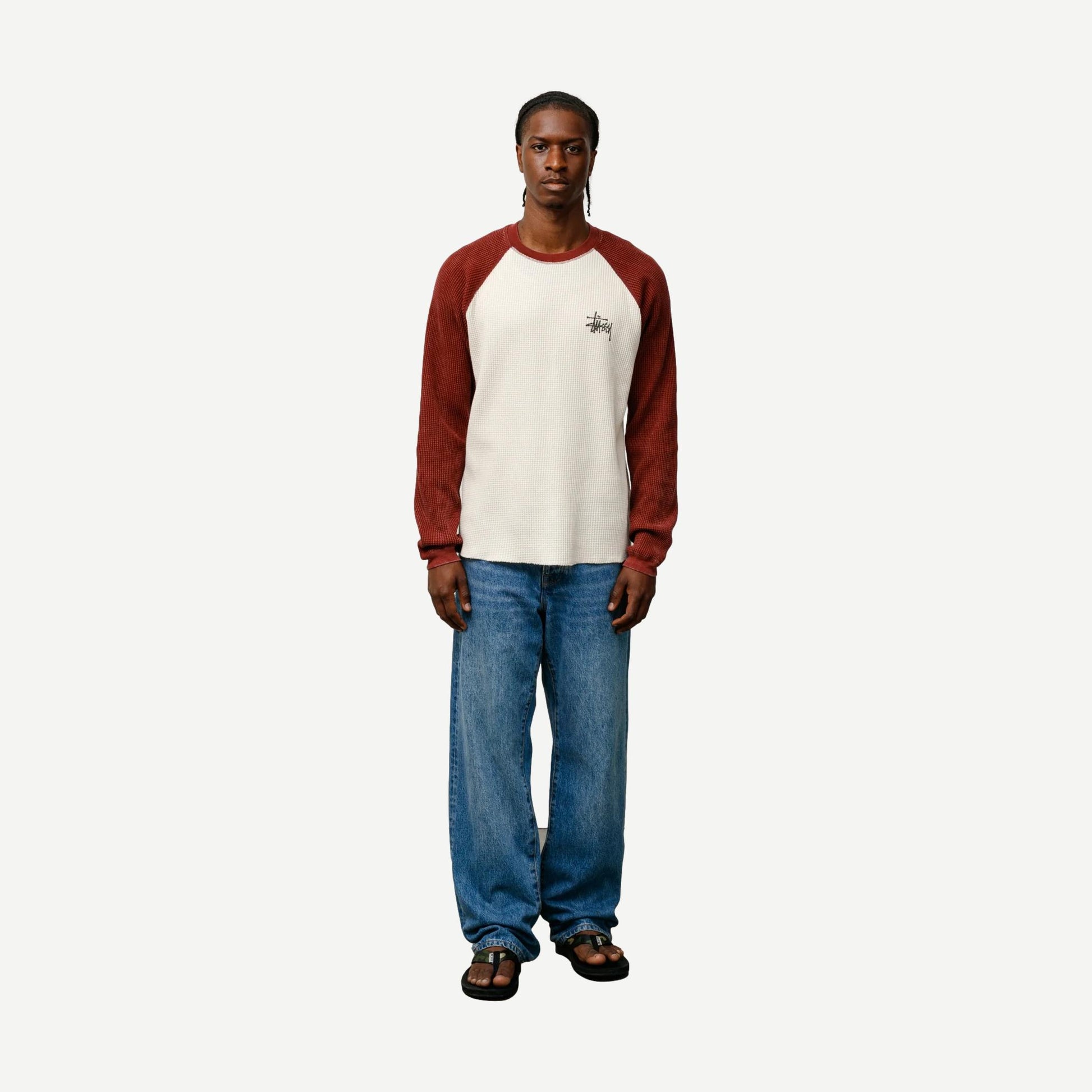 Raglan Thermal 2 Tone - Off White - Galvanic.co