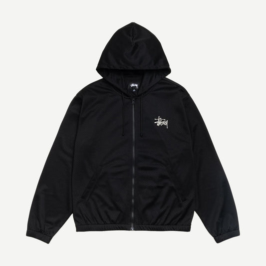 Athletic Mesh Zip Hoodie - Black - Galvanic.co