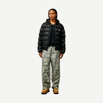 Midweight Hooded Puffer - Black - Galvanic.co