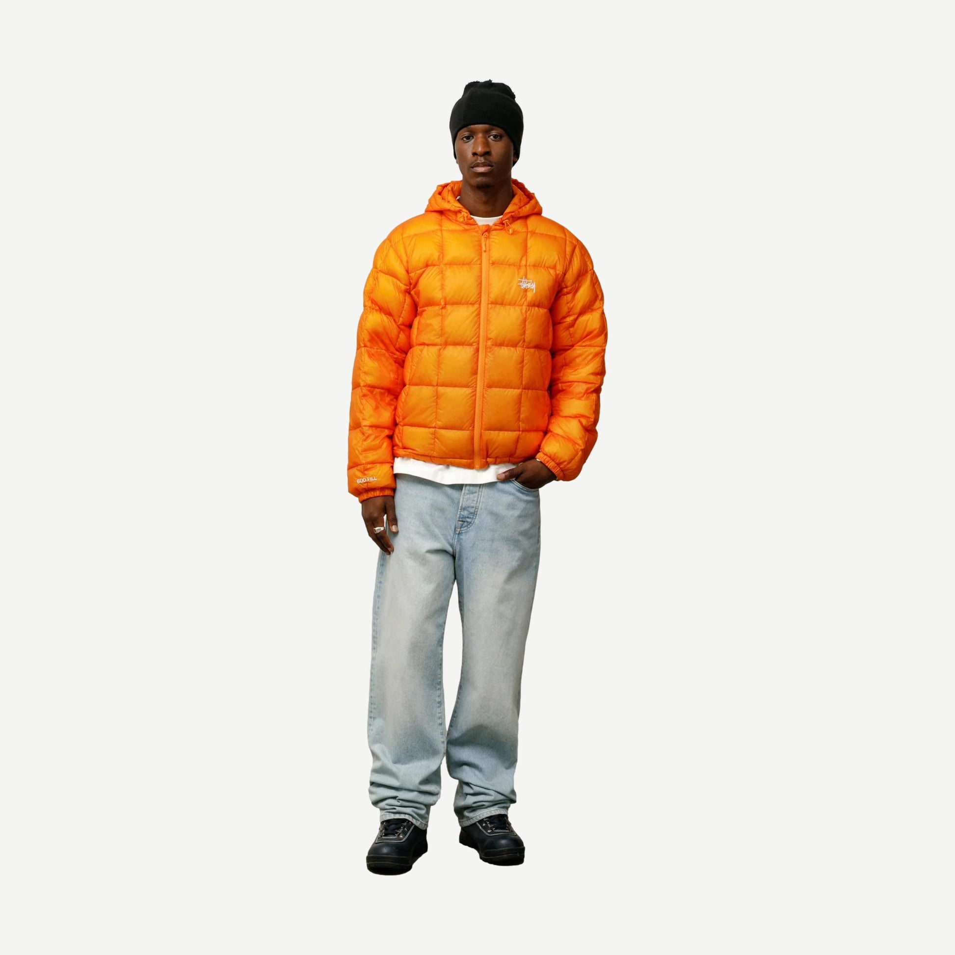 Midweight Hooded Puffer - Orange - Galvanic.co