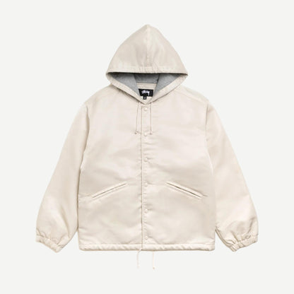 Hooded Coaches Jacket - Bone