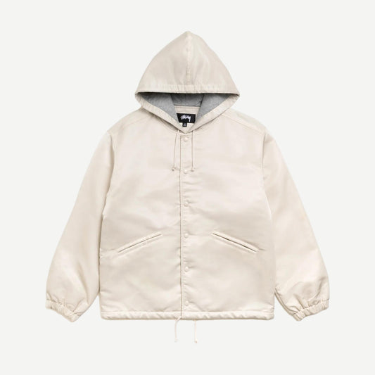 Hooded Coaches Jacket - Bone - Galvanic.co